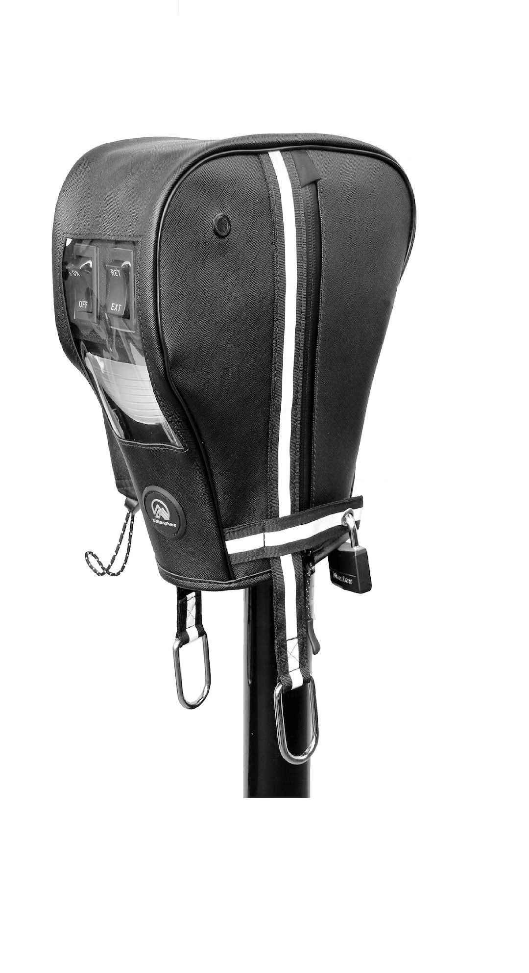 Trail Sphere Trailer Tongue Jack Cover, Clever Cover ™ the Olympic, Use with Lci Electric Jack, Protects from Dirt/ Harsh Elements/ Weather – CCLCI02