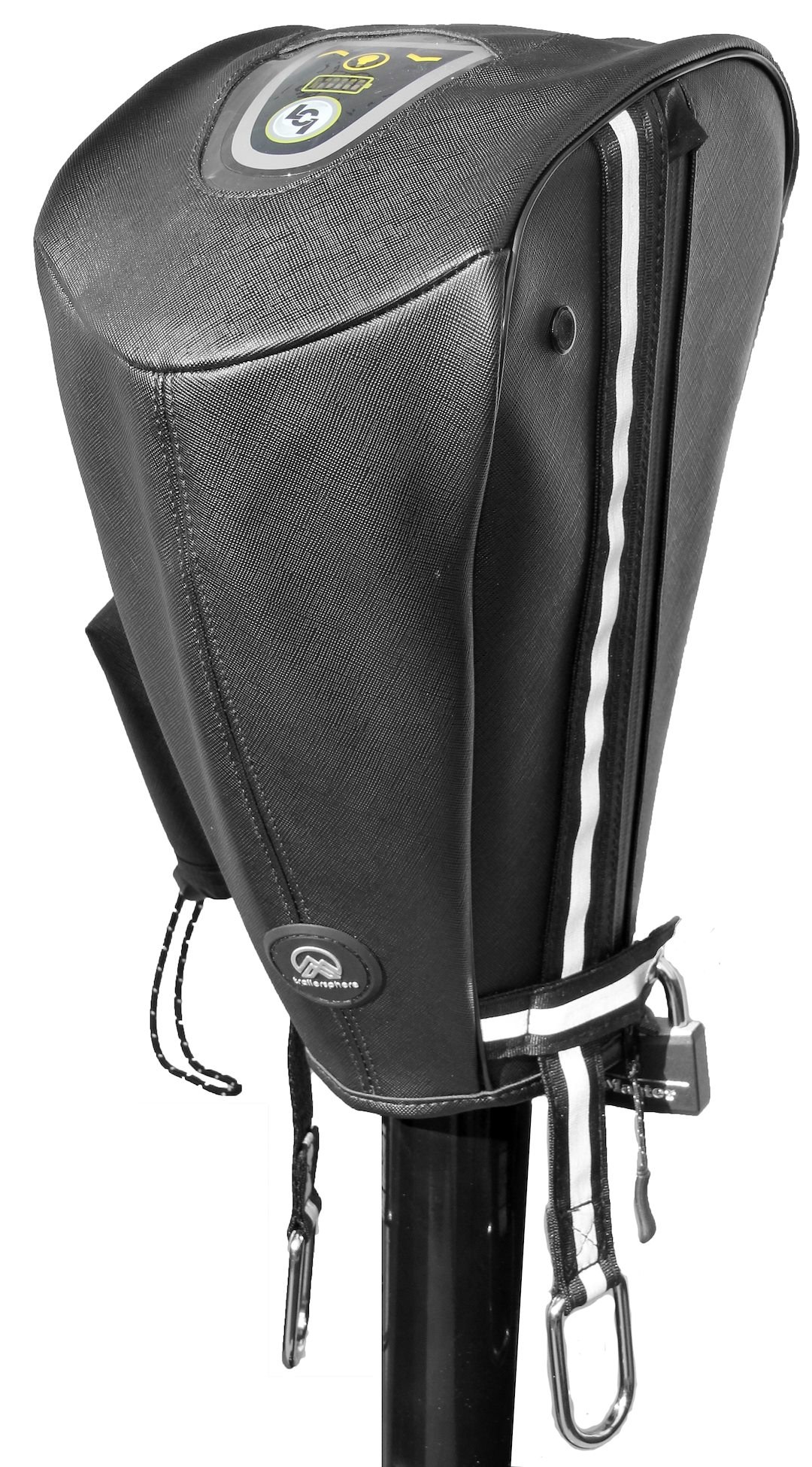 Trail Sphere Trailer Tongue Jack Cover, Clever Cover ™ the Rainier, Use with Smart Electric Jack, Protects from Dirt/ Harsh Elements/ Weather – CCSJ01