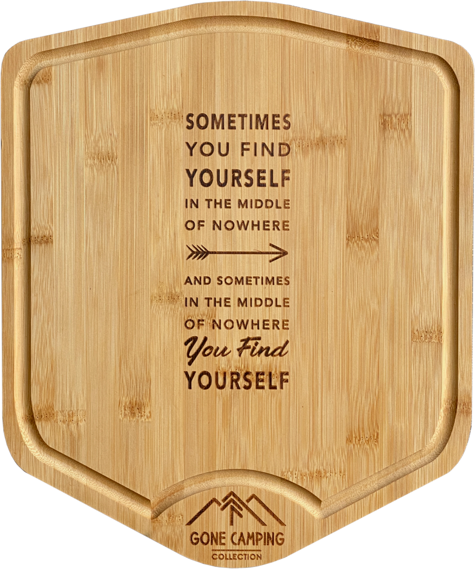 Trail Sphere Cutting Board, Counter Top Use, Brown, Bamboo, With Juice Groove and Handle – GCCBD05