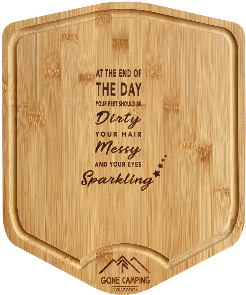 Trail Sphere Cutting Board, Counter Top Use, Brown, Bamboo, With Juice Groove and Handle – GCCBD05