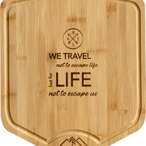 Trail Sphere Cutting Board, Counter Top Use, Brown, Bamboo, With Juice Groove and Handle – GCCBS04