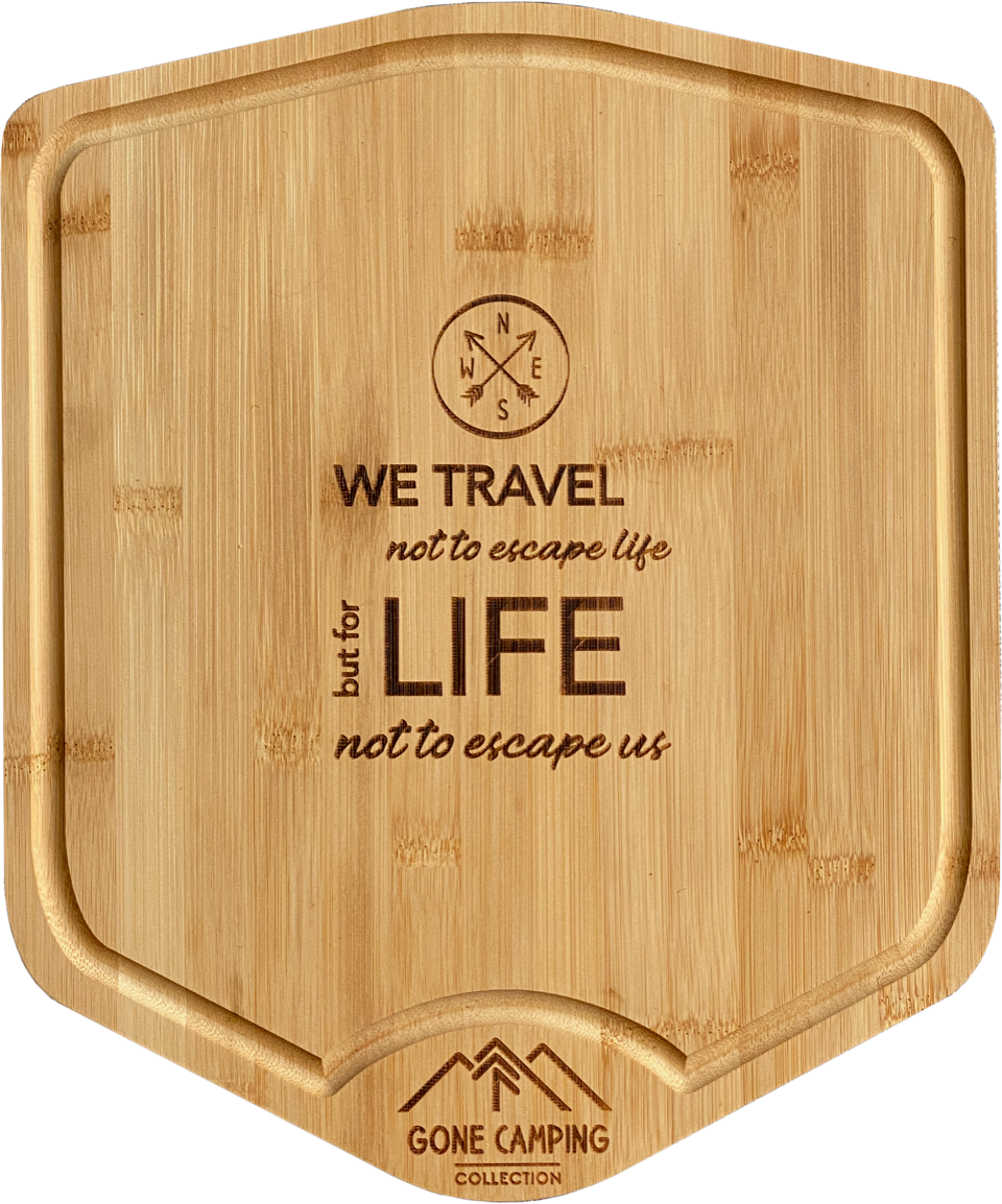 Trail Sphere Cutting Board, Counter Top Use, Brown, Bamboo, With Juice Groove and Handle – GCCBS04