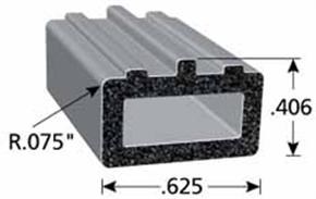 Trimlok Multi Purpose Weather Stripping, 1705 Series, Roll, 25 Foot Length X 5/8 Inch Width X 0.400 Inch Height, Black – X1705HT-25