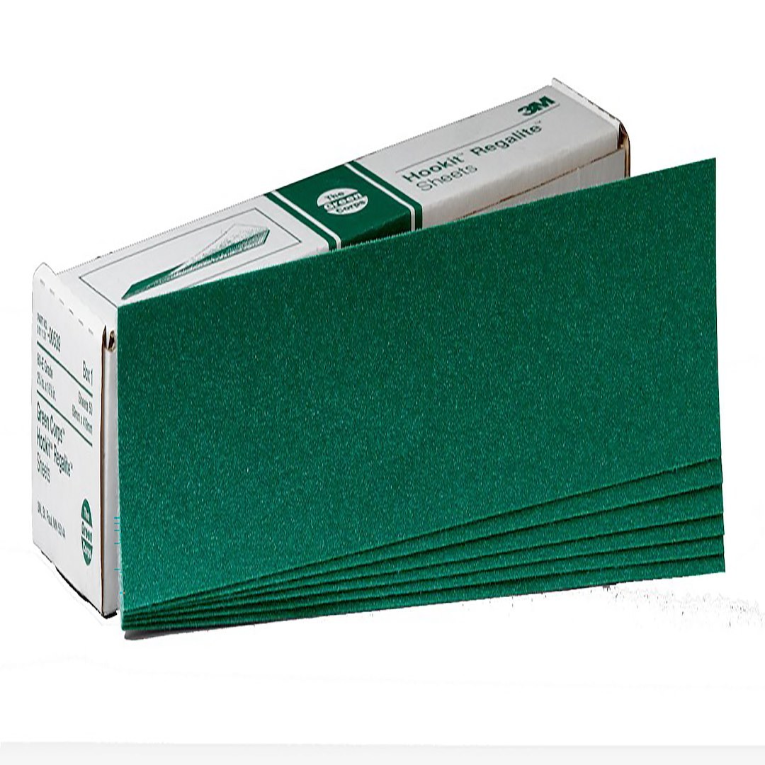 3M Sandpaper, Green Corps ™ Hookit™, 80 Grit, 16-1/2 Inch Length X 2-3/4 Inch Width, Dry Use Only, Ceramic Aluminum Oxide – 00539