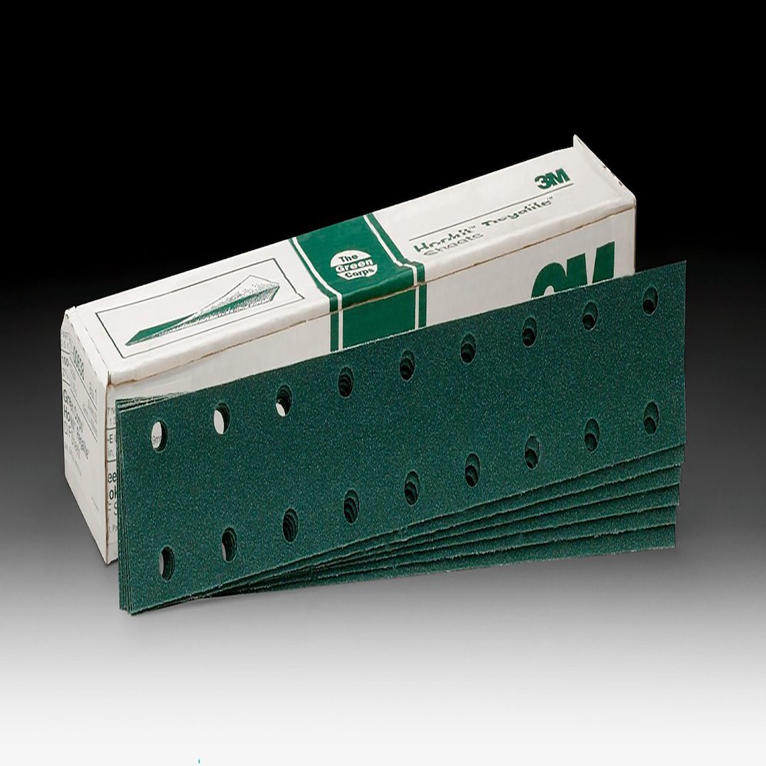 3M Sandpaper, Green Corps ™, Used for Shaping Filler and Stripping Paint to Metal, Paper Backing, 80 Grit, Ceramic Aluminum Oxide – 00543