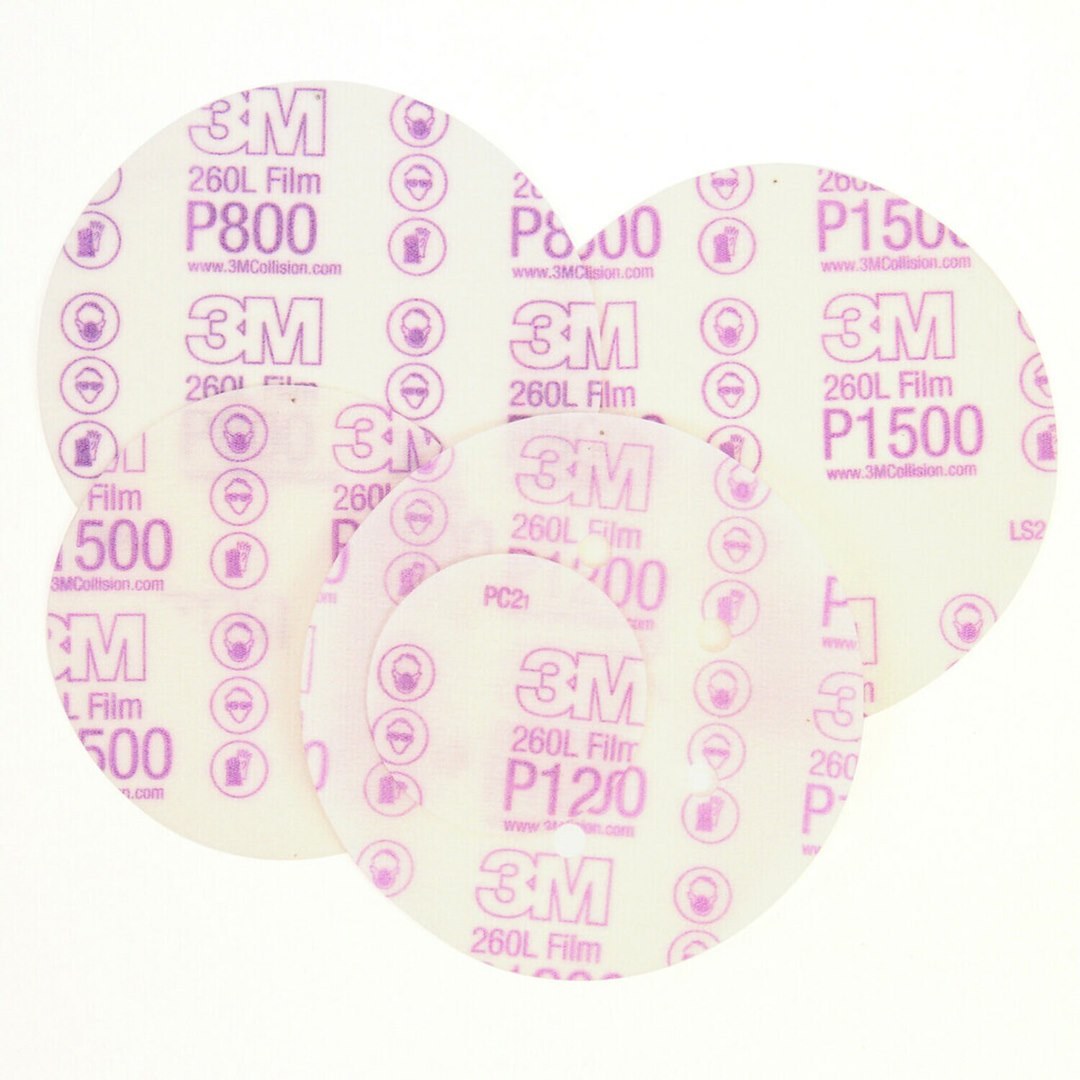 3M Sandpaper, Hookit ™, Sanding Disc, Used for Paint Defect Removal/ Clear Coat Blending/ Repairing Large Area Paint Defects, P1000 Grit – 00969
