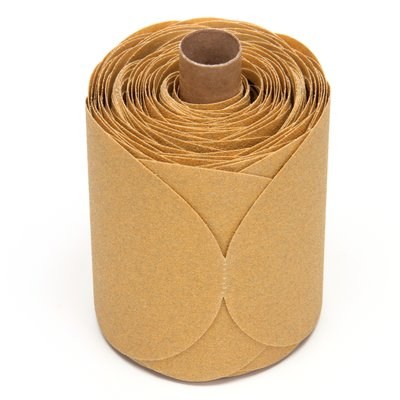 3M Sandpaper, Stikit ™, Used for Clear Coat/ Fiberglass/ Filler/ Metal/ Paint/ Plastic/ Primer/ Putty, A Weight Paper Backing, P220 Grit, Gold – 01438