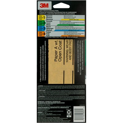 3M Sandpaper, Used for Clear Coat/ Fiberglass/ Filler/ Metal/ Paint/ Plastic and Putty, A Weight Paper Backing, P180 Grit, Brown – 03031