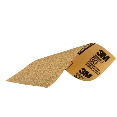 3M Sandpaper, Used for Clear Coat/ Fiberglass/ Paint/ Plastic and Primer, C Weight Paper Backing, Medium Grit, Brown, Aluminum Oxide – 03035