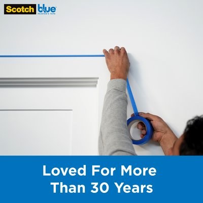 3M Masking Tape, Scotchblue™, Used for Masking Painting/ Paint Preparation, 0.70 Inch Width X 60 Yard Length, Blue, Single – 03680