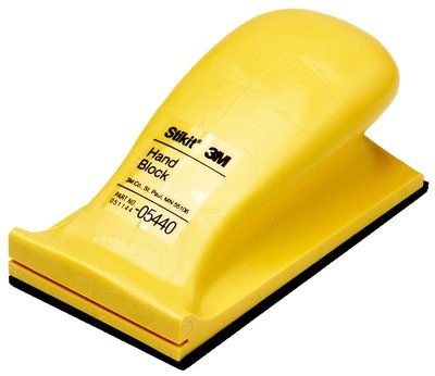 3M Sanding Block, Stikit™, Used with Stikit™ Sheet-Rolls and Stikit™ Sheets for Sanding Applications, Yellow, 2-3/4 Inch Width X 5 Inch Length – 05440