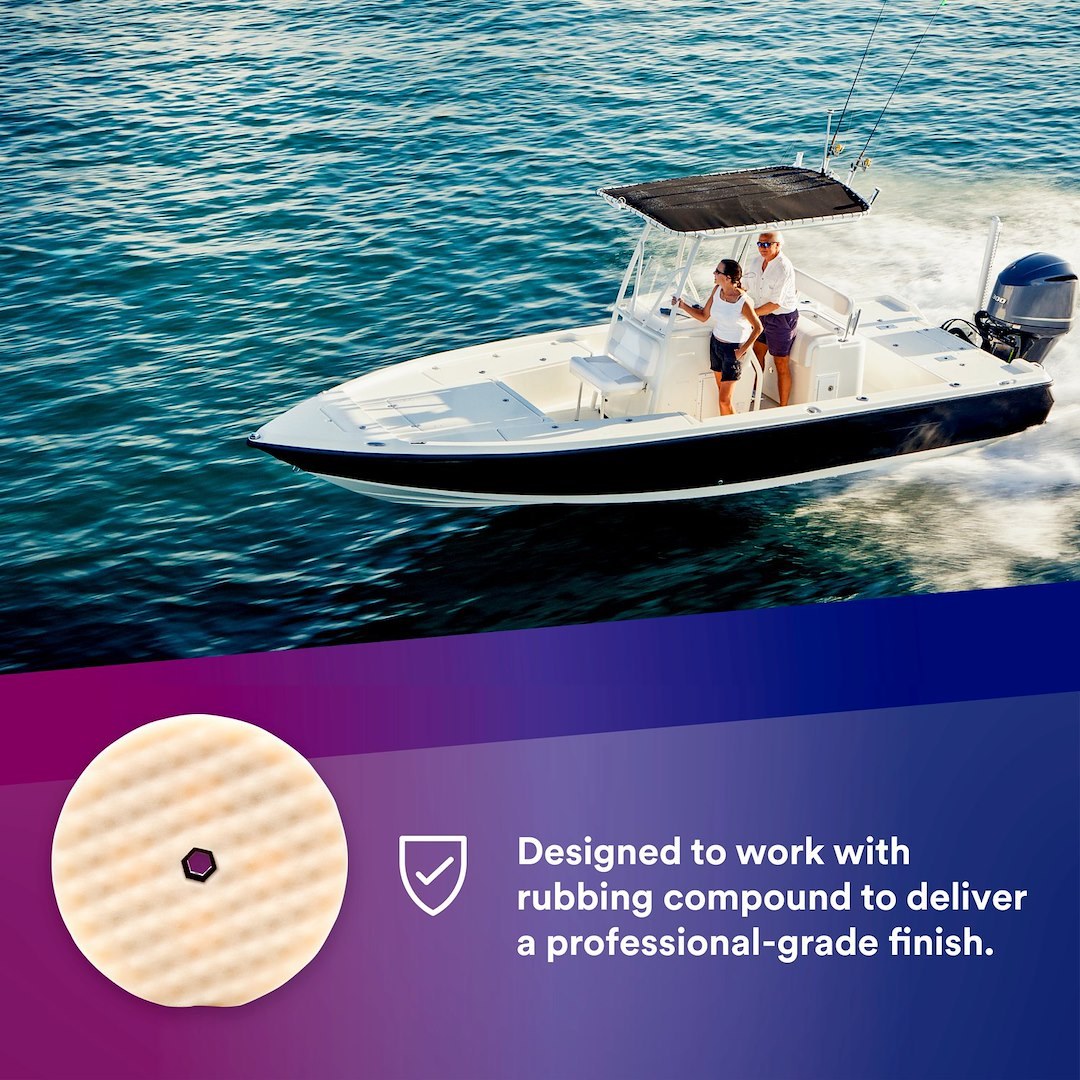 3M Buffing Pad, Perfect-It ™, Used for Cured Paint/ Glaze/ Wax Applicator/ Swirl Mark Removal, Foam, Least Aggressive, 8 Inch Diameter, White – 05706