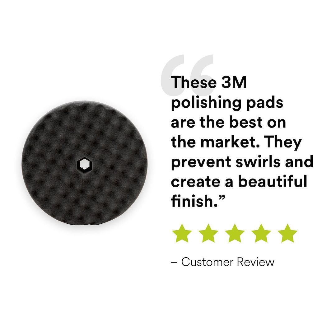 3M Polishing Pad, Perfect-It ™, Used for Cured Paint/ Glaze/ Wax Applicator/ Swirl Mark Removal, Foam, Black, Least Aggressive – 05707