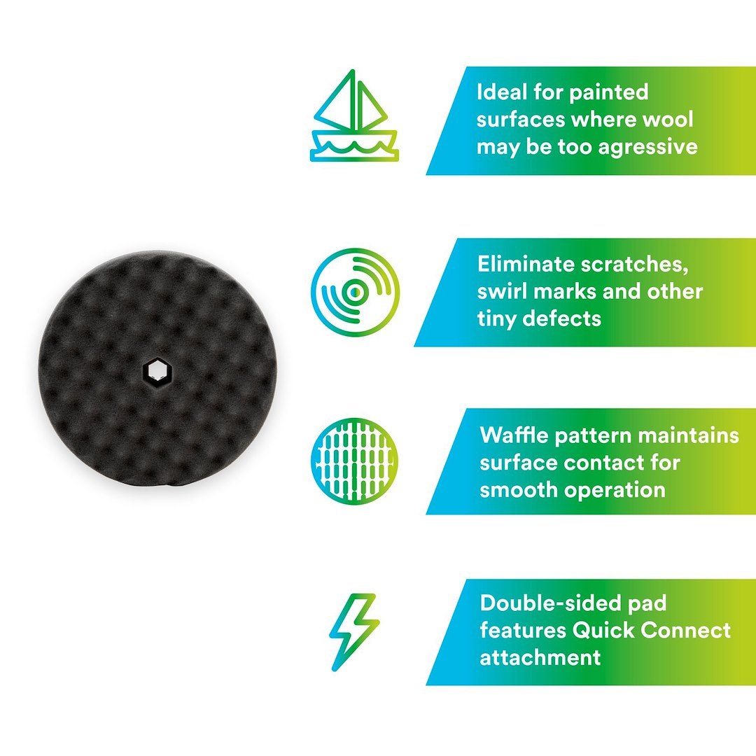 3M Polishing Pad, Perfect-It ™, Used for Cured Paint/ Glaze/ Wax Applicator/ Swirl Mark Removal, Foam, Black, Least Aggressive – 05707