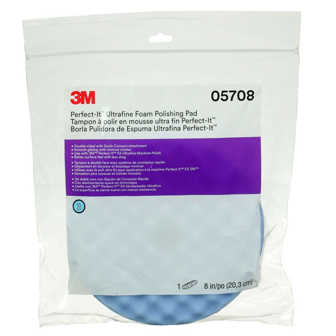 3M Buffing Pad, Perfect-It ™, Used for Cured Paint/ Swirl Mark Removal/ Scratch Removal/ Paint Finishes, Foam, Least Aggressive – 05708