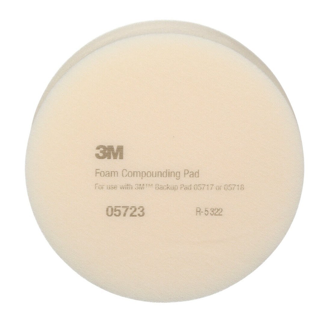 3M Buffing Pad, Use to Apply Compound to Remove Sanding Scratches and Swirls, Foam, Aggressive, 9 Inch Diameter, Hookit Attachment, Pack of 2 – 05723