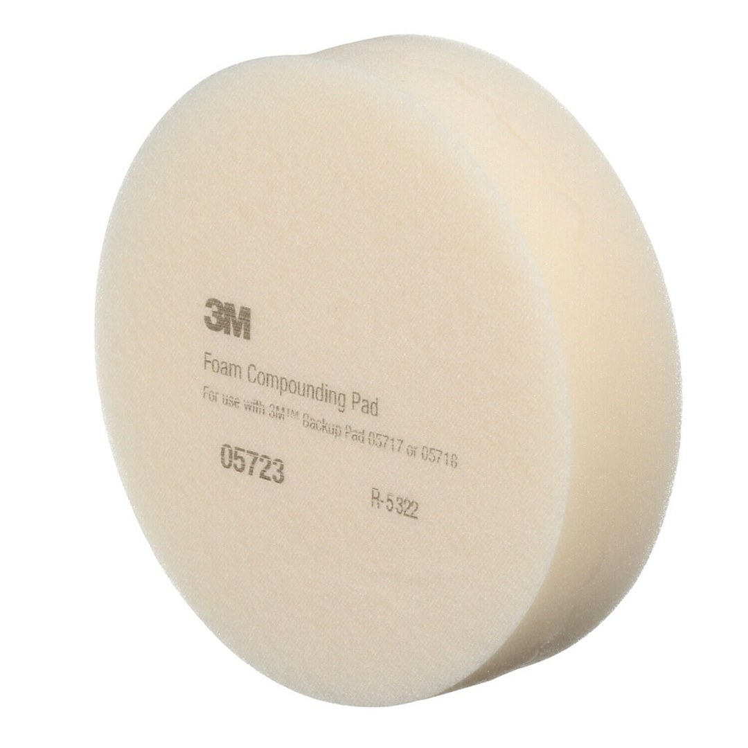 3M Buffing Pad, Use to Apply Compound to Remove Sanding Scratches and Swirls, Foam, Aggressive, 9 Inch Diameter, Hookit Attachment, Pack of 2 – 05723