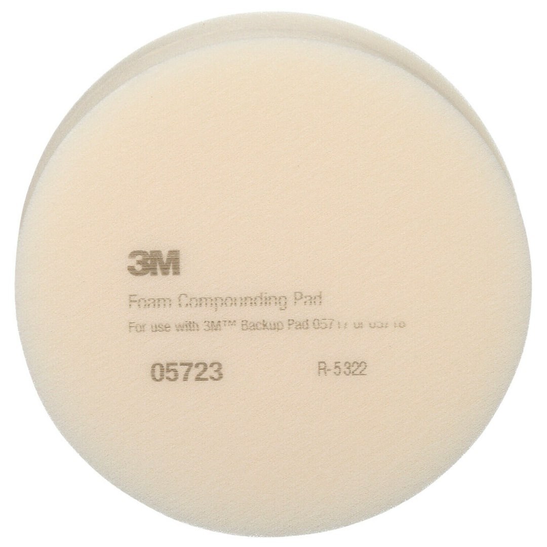 3M Buffing Pad, Use to Apply Compound to Remove Sanding Scratches and Swirls, Foam, Aggressive, 9 Inch Diameter, Hookit Attachment, Pack of 2 – 05723