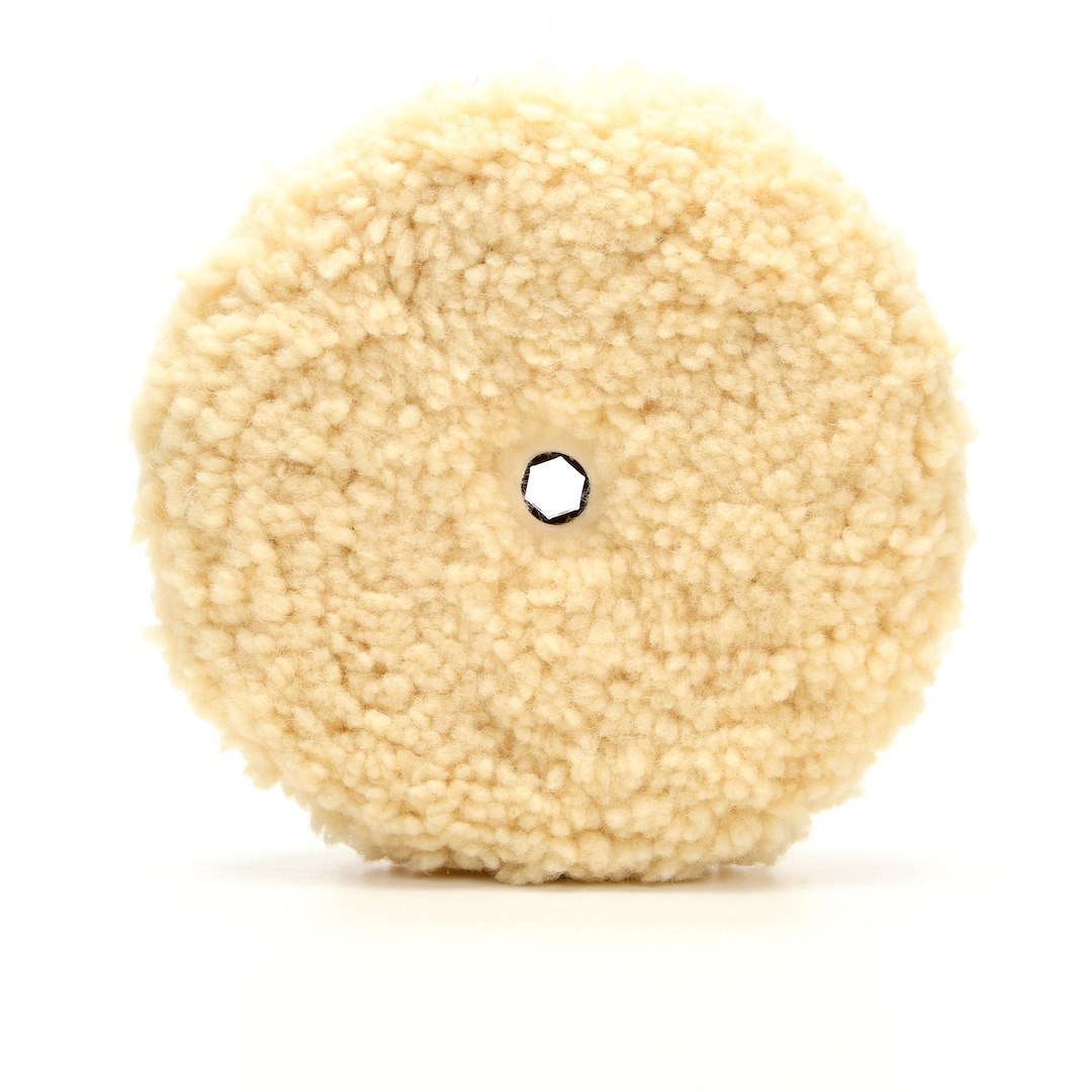 3M Polishing Pad, Perfect-It ™, Use to Refines P1200/ Finer Sand Scratches/ Other Paint Surface Defects, Wool, White, More Aggressive – 05753