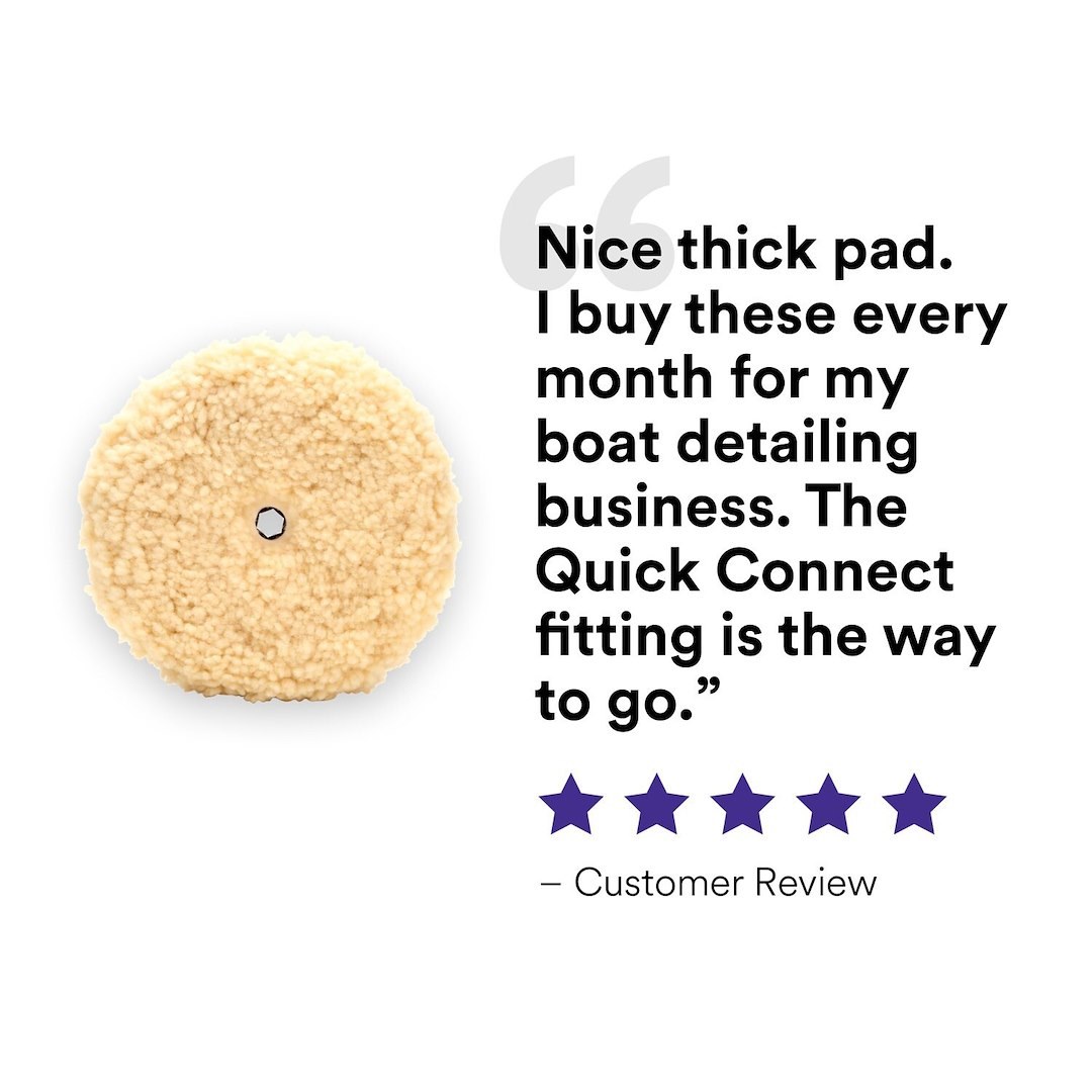 3M Polishing Pad, Perfect-It ™, Use to Refines P1200/ Finer Sand Scratches/ Other Paint Surface Defects, Wool, White, More Aggressive – 05753