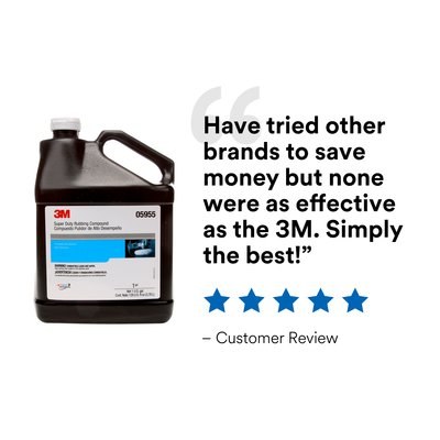 3M Rubbing Compound, Super Duty, Use to Remove 1000 and Finer Sand Scratches on All Types of Paint Surfaces, Liquid, Tan, 1 Gallon Bottle – 05955