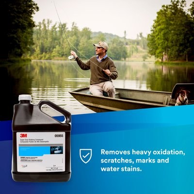 3M Rubbing Compound, Super Duty, Use to Remove 1000 and Finer Sand Scratches on All Types of Paint Surfaces, Liquid, Tan, 1 Gallon Bottle – 05955