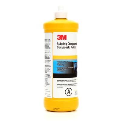 3M Rubbing Compound, Used for Removing 1200/ 1500/ 2000 Grit Sanding Scratches IN Automotive Paints Including Clear Coats, Liquid, Tan – 05973