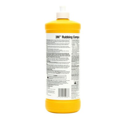 3M Rubbing Compound, Used for Removing 1200/ 1500/ 2000 Grit Sanding Scratches IN Automotive Paints Including Clear Coats, Liquid, Tan – 05973