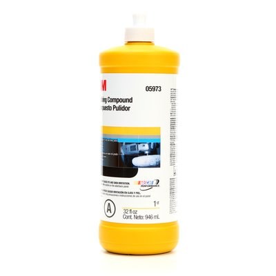3M Rubbing Compound, Used for Removing 1200/ 1500/ 2000 Grit Sanding Scratches IN Automotive Paints Including Clear Coats, Liquid, Tan – 05973