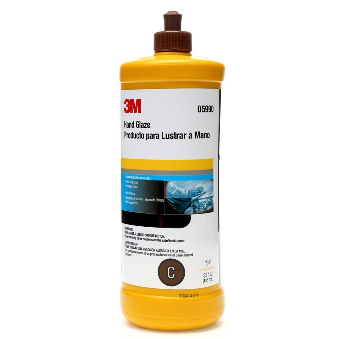 3M Polishing Compound, Use to Refine and Fill Swirl Marks After Machine Polishing, Liquid, Brown, 1 Quart Bottle, Single – 05990