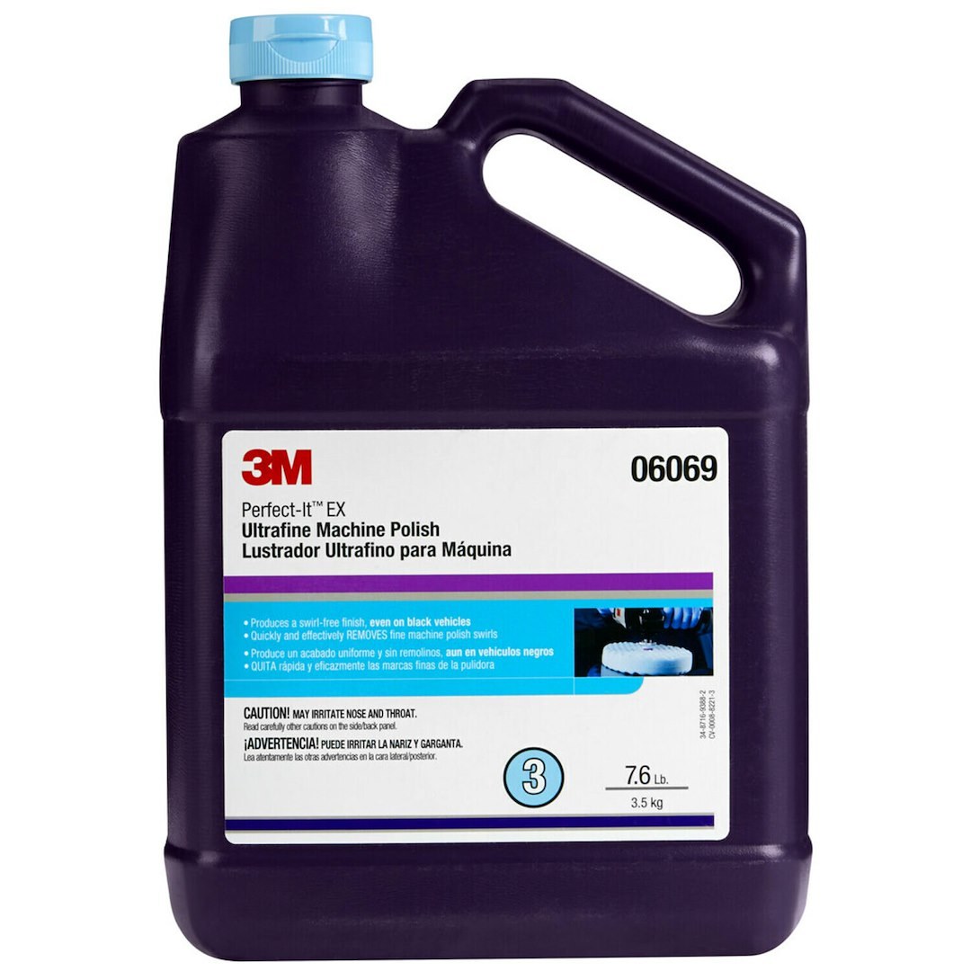 3M Polishing Compound, Perfect-It™, Used to Eliminate Swirl Marks and Produces a High Gloss Finish, Liquid, Blue, 1 Gallon Can, Single – 06069