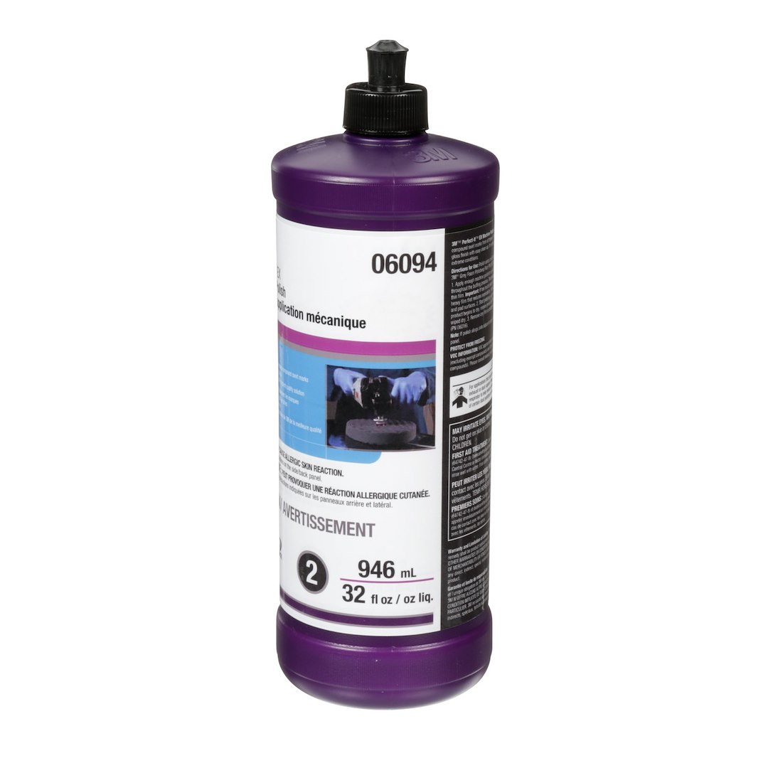 3M Polishing Compound, Perfect-It™, Used to Eliminate Swirl Marks and Produces a High Gloss Finish, Liquid, Black, 32 Ounce, Single – 06094