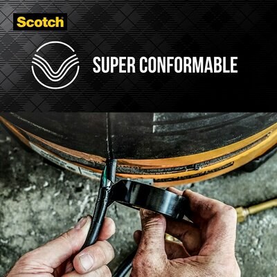 3M Electrical Tape, Scotch ® Super33+ ™, For Creating Waterproof, Roll, 3/4 Inch, Black – 06132