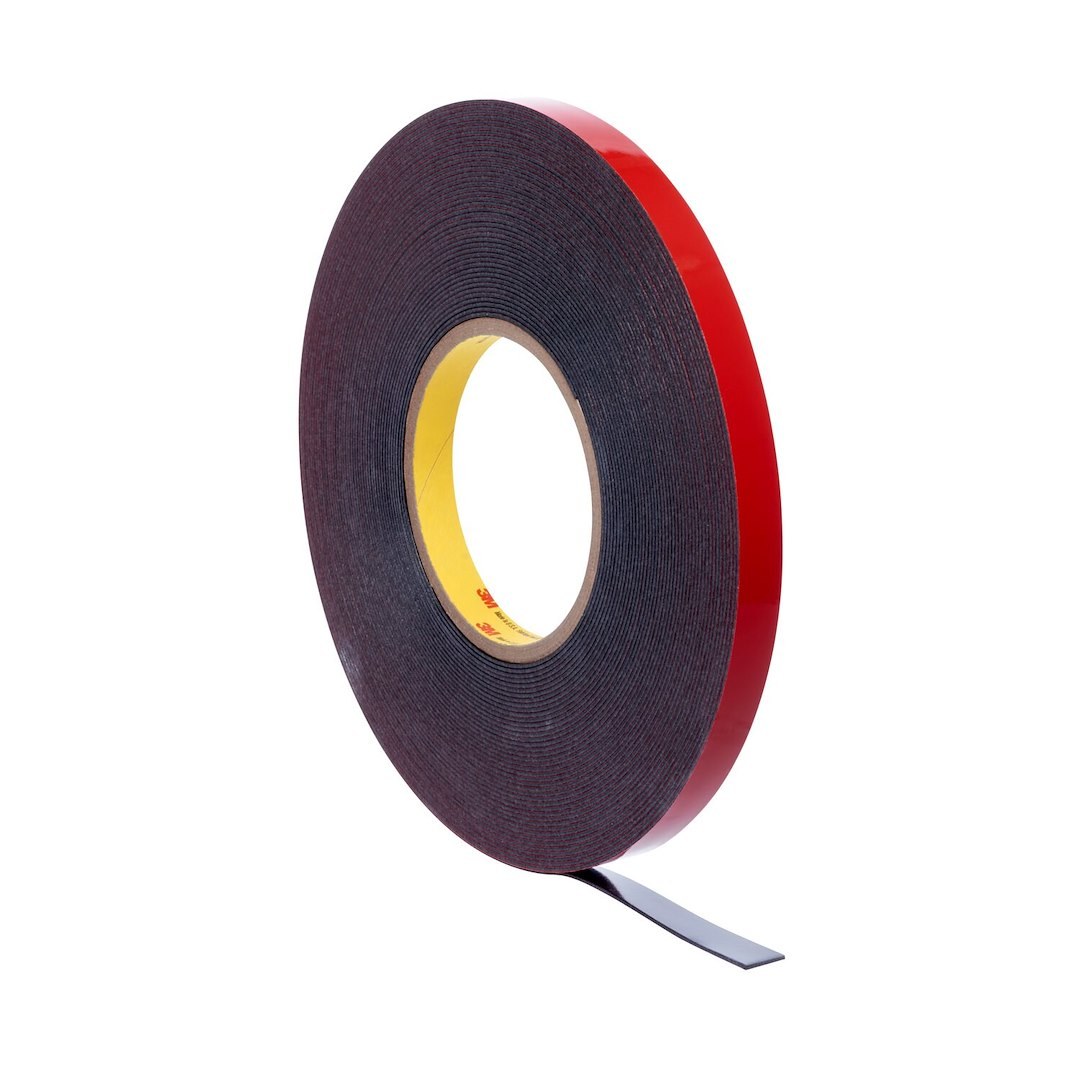 3M Multi Purpose Tape, Double Sided Tape, Roll, 1/4 Inch X 60 Foot, Black – 06386
