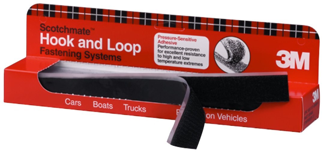 3M Hook and Loop Tape, Scotchmate ™, 1 Inch Width X 12 Inch Length, Black, Pack of 12 – 06480