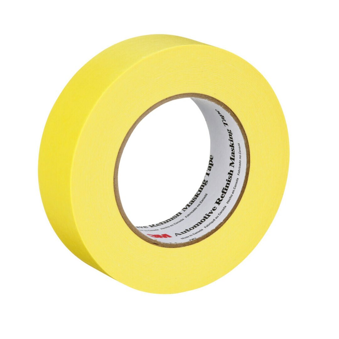 3M Masking Tape, For Masking Before Painting, 1.42 Inch Width X 60 Yards Length, Yellow, Crepe Paper, Single – 06654
