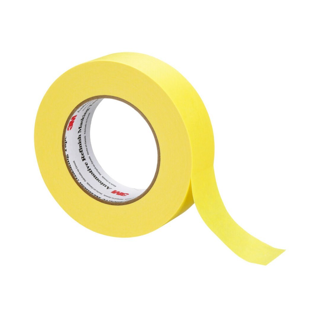 3M Masking Tape, For Masking Before Painting, 1.42 Inch Width X 60 Yards Length, Yellow, Crepe Paper, Single – 06654