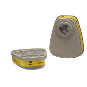 3M Respirator Filter, Use with Half/ Full Facepieces Respirators, Filters Out Organic Vapors/ Acid Gas, Yellow, Niosh Approved, Pack of 30 – 07047