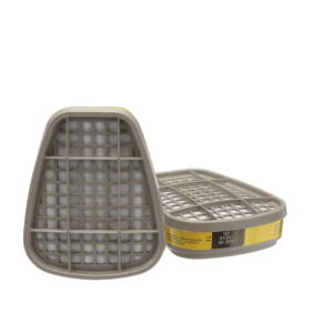3M Respirator Filter, Use with Half/ Full Facepieces Respirators, Filters Out Organic Vapors/ Acid Gas, Yellow, Niosh Approved, Pack of 30 – 07047
