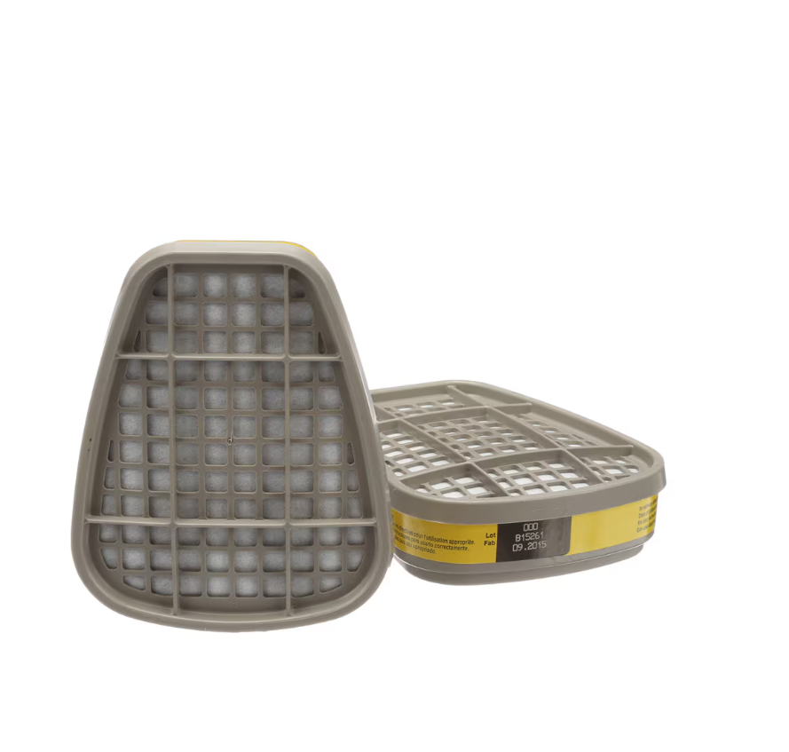 3M Respirator Filter, Use with Half/ Full Facepieces Respirators, Filters Out Organic Vapors/ Acid Gas, Yellow, Niosh Approved, Pack of 30 – 07047