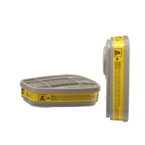 3M Respirator Filter, Use with Half/ Full Facepieces Respirators, Filters Out Organic Vapors/ Acid Gas, Yellow, Niosh Approved, Pack of 30 – 07047