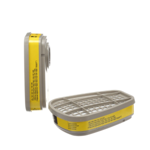3M Respirator Filter, Use with Half/ Full Facepieces Respirators, Filters Out Organic Vapors/ Acid Gas, Yellow, Niosh Approved, Pack of 30 – 07047