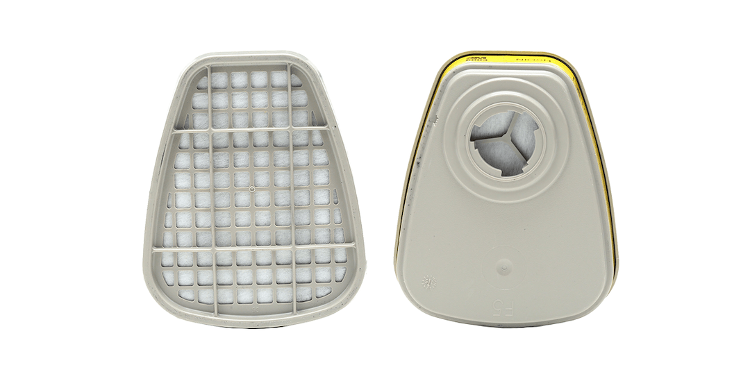 3M Respirator Filter, Use with Half/ Full Facepieces Respirators, Filters Out Organic Vapors/ Acid Gas, Yellow, Niosh Approved, Pack of 30 – 07047