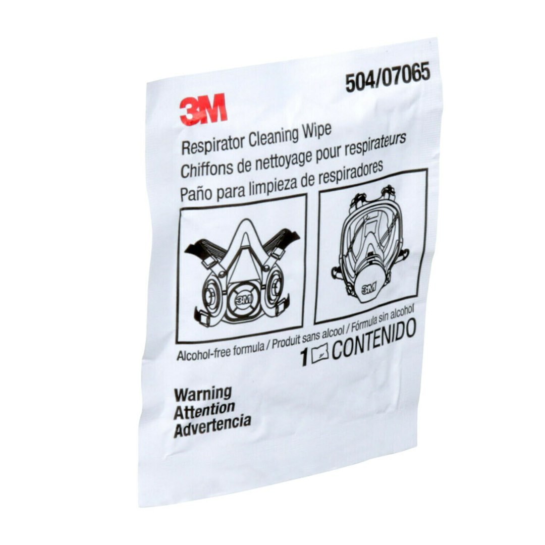 3M Cleaning Wipe, Used to Clean and Refresh Elastomeric Facepiece Respirators/ Eliminating Dirt and Perspiration, Single – 07065