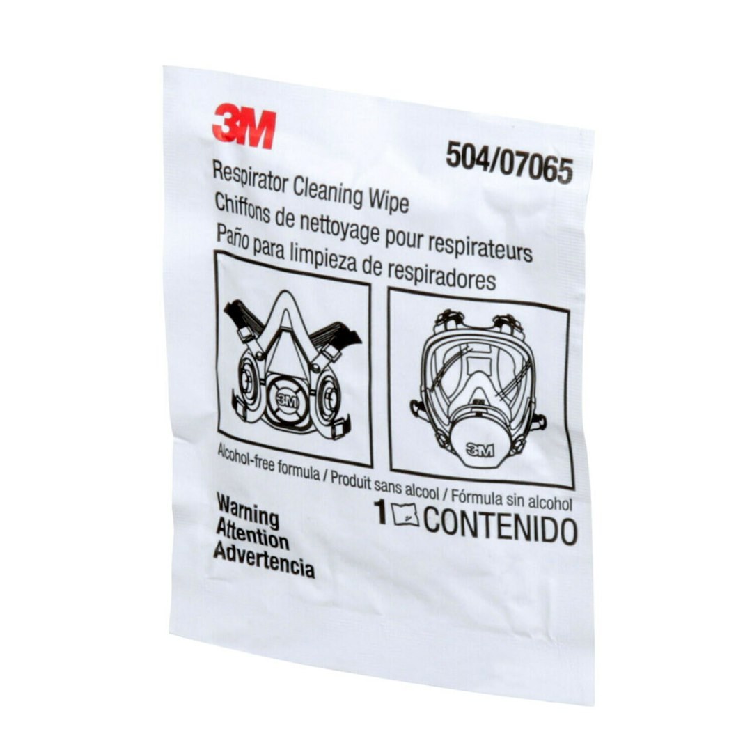 3M Cleaning Wipe, Used to Clean and Refresh Elastomeric Facepiece Respirators/ Eliminating Dirt and Perspiration, Single – 07065