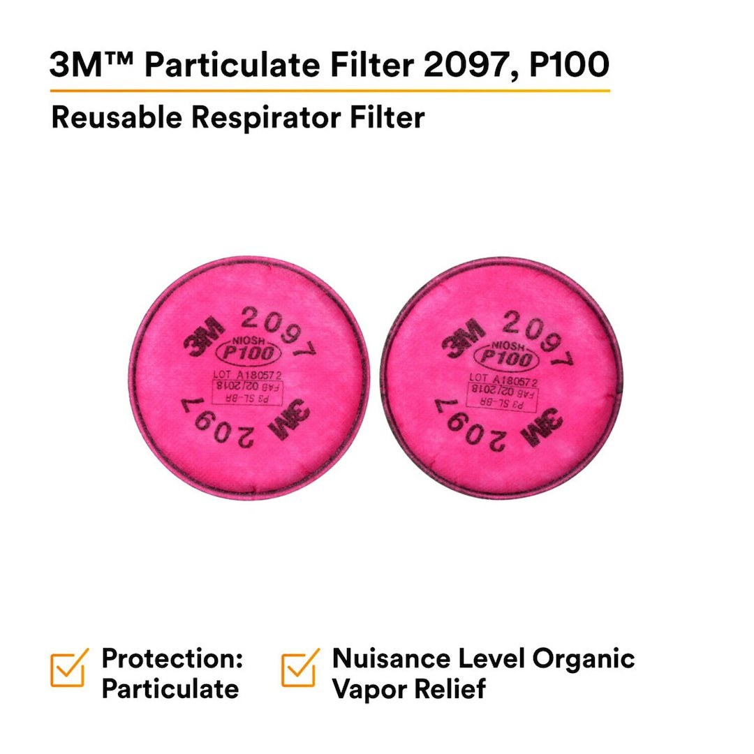 3M Respirator Filter, For 3M 6000 Series Cartridges and Reusable Respirators – 07184