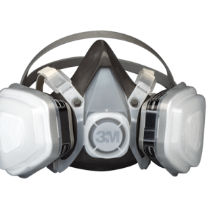 3M Respirator, Elastomeric Half Mask Respirator, Large Size, P95 Rated, Niosh Approved/ Disposable Single Use Style Mask, Dual Headbands – 07193
