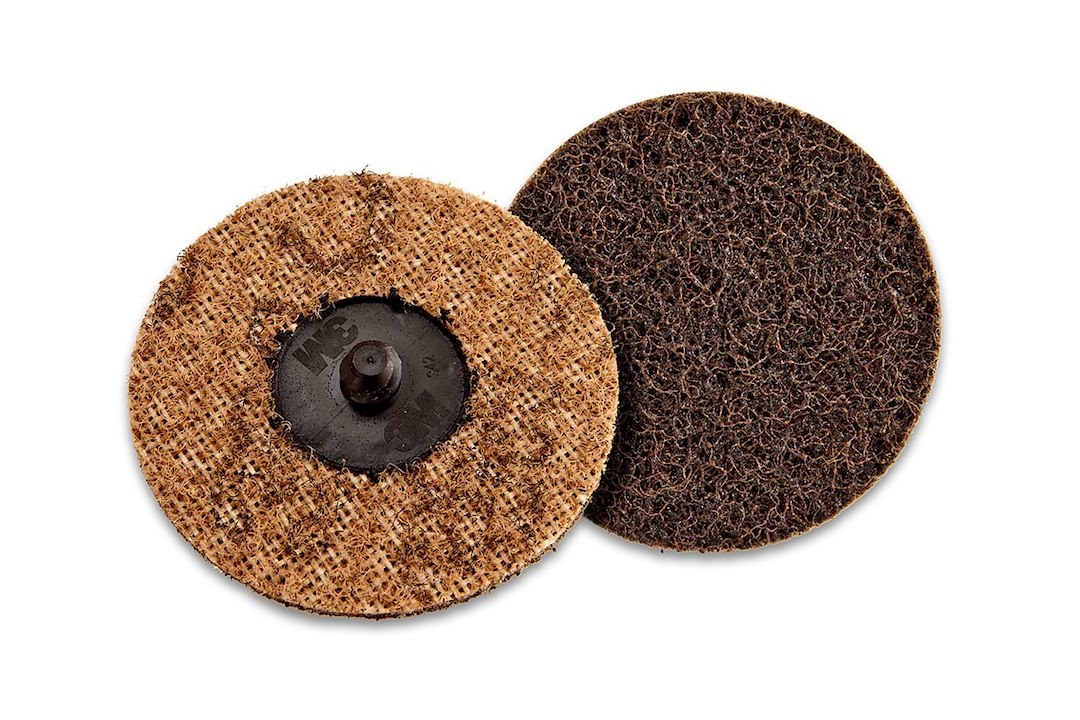 3M Surface Conditioning Disc, Scotch-Brite ™ Roloc ™, Used for Deburring/ Blending/ Finishing, Abrasive Disc, 3 Inch Diameter, Coarse, Brown – 07485