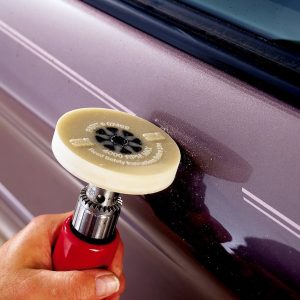 3M Eraser Wheel, Use to Remove Decals/ Vinyl Stripes/ Graphics and Double Sided Molding Stripes, 4 Inch Diameter, 5/8 Inch Thickness – 07499