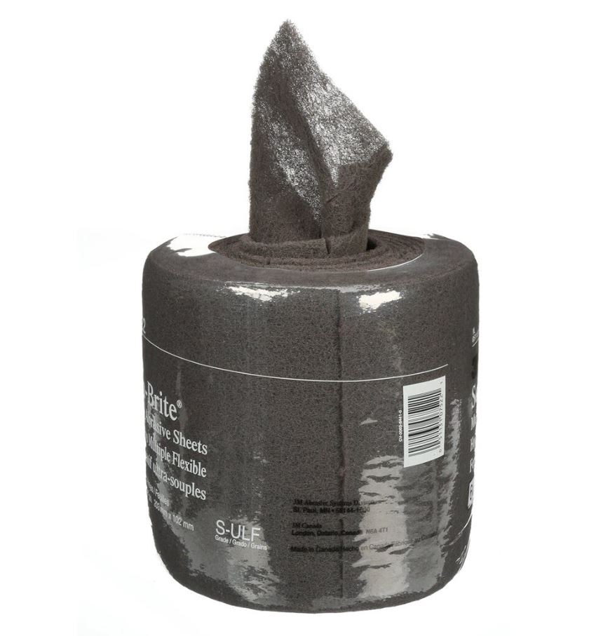 3M Sandpaper, Scotch-Brite™, For Woodworking/ Metalworking/ Synthetic Fabrication and Maintenance Operations, Ultra Fine, Gray – 07522